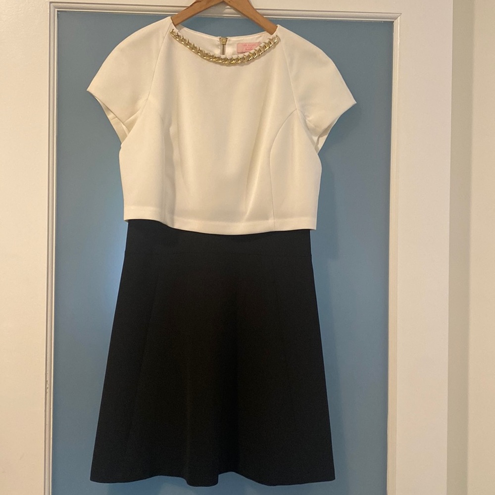 Ten Baker black and white dress